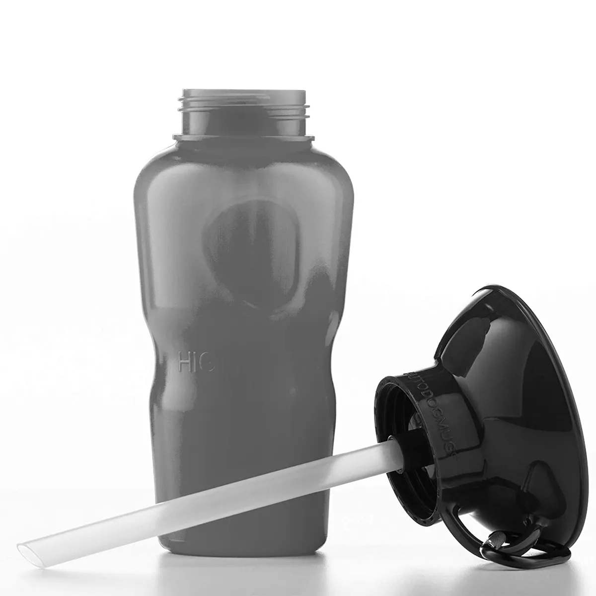 Highwave AutoMug Dog Water Bottle Stone Gray 22 oz