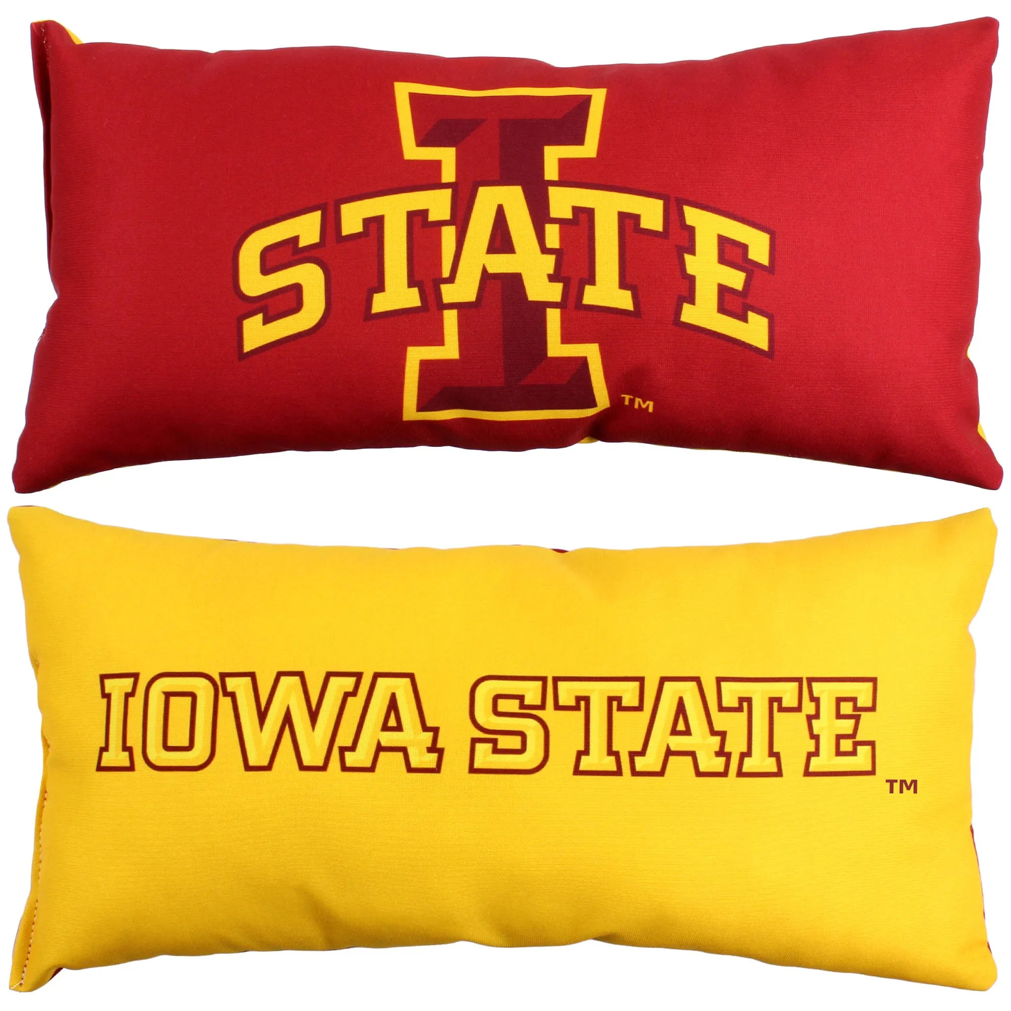 Iowa State Cyclones 2 Sided Bolster Travel Pillow, 16" x 8", Made in the USA