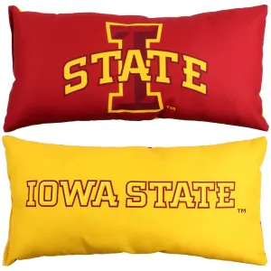 Iowa State Cyclones 2 Sided Bolster Travel Pillow, 16" x 8", Made in the USA