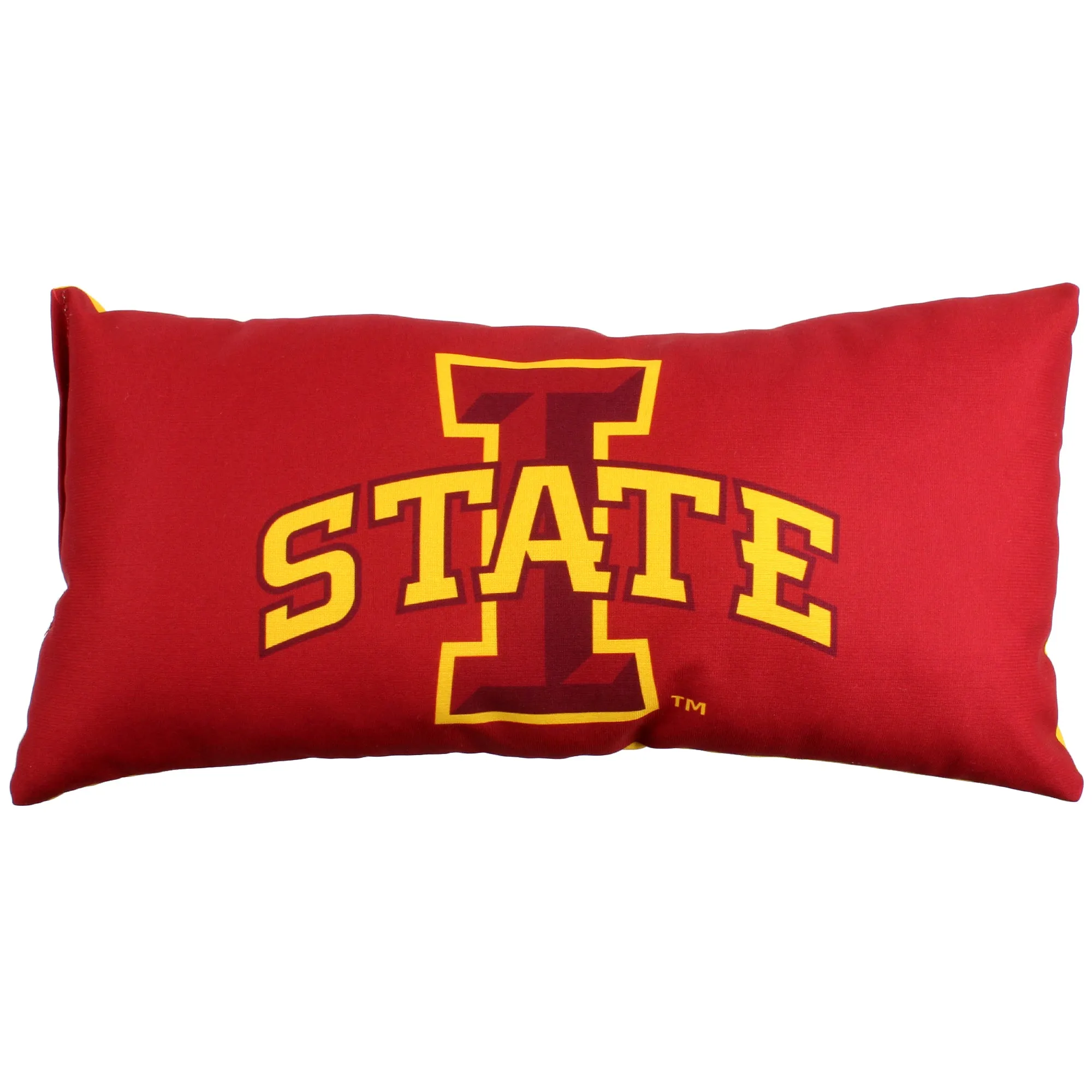 Iowa State Cyclones 2 Sided Bolster Travel Pillow, 16" x 8", Made in the USA