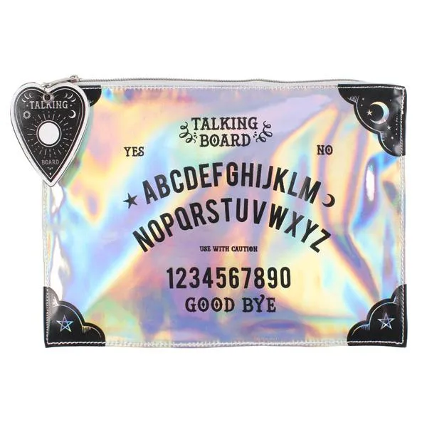 Iridescent Spirit Board Makeup Pouch - Silver