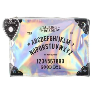 Iridescent Spirit Board Makeup Pouch - Silver
