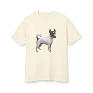Japanese Terrier  - - Unisex Heavyweight Cotton Shirt  -Vintage Dog Graphic Tee