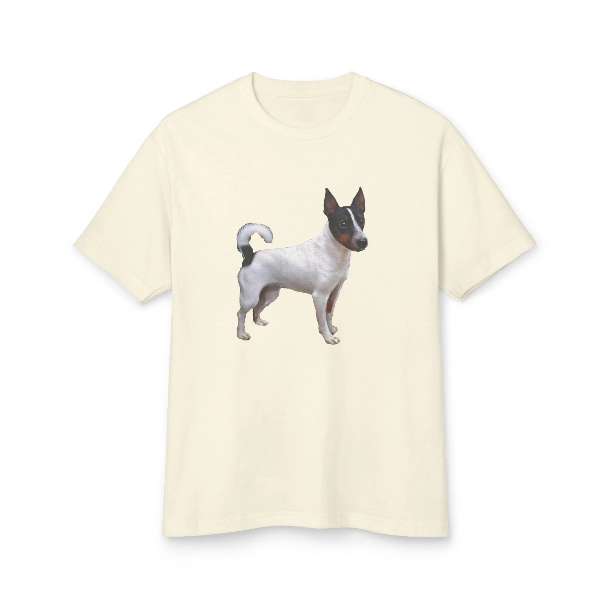 Japanese Terrier  - - Unisex Heavyweight Cotton Shirt  -Vintage Dog Graphic Tee