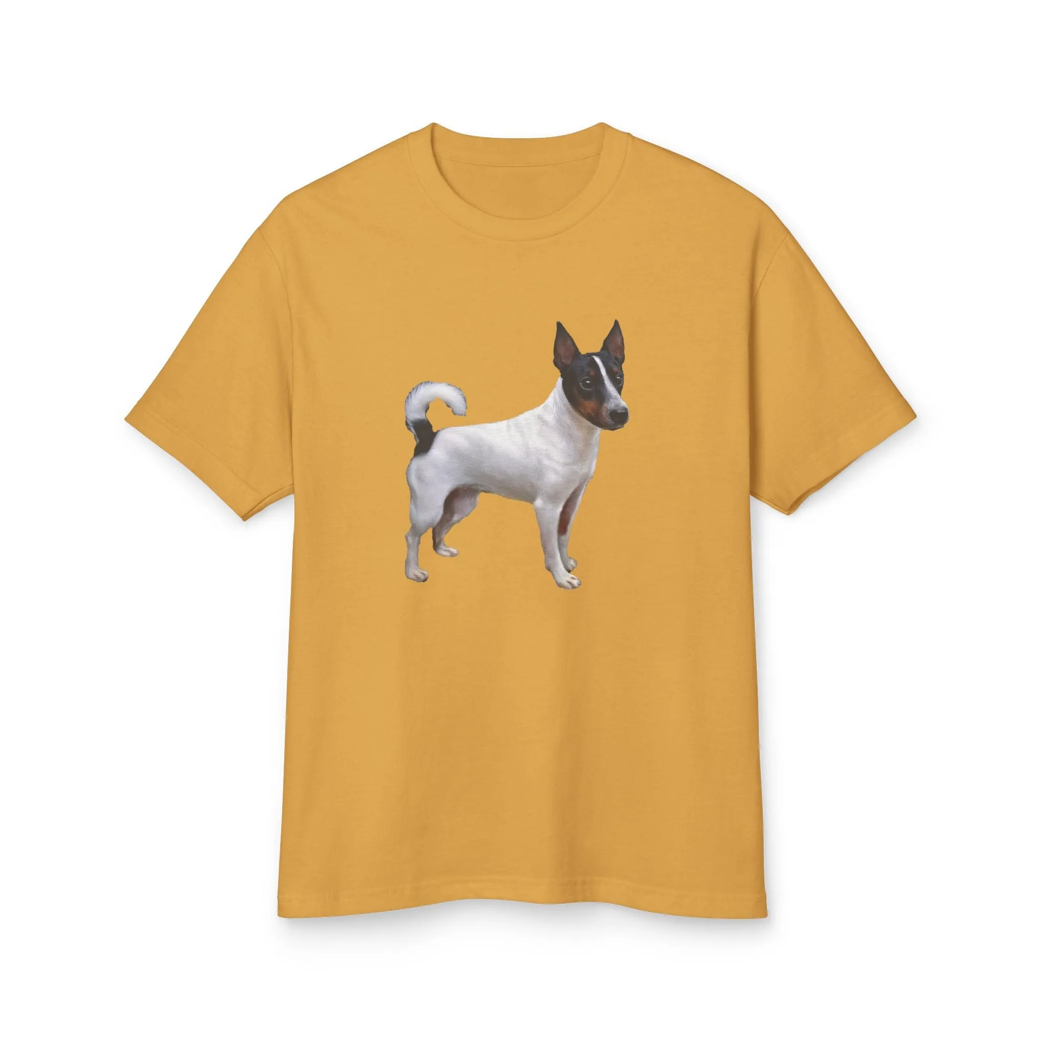 Japanese Terrier  - - Unisex Heavyweight Cotton Shirt  -Vintage Dog Graphic Tee