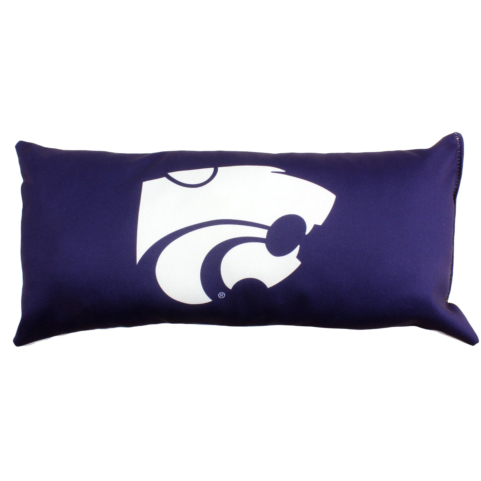 Kansas State Wildcats 2 Sided Bolster Travel Pillow, 16" x 8", Made in the USA