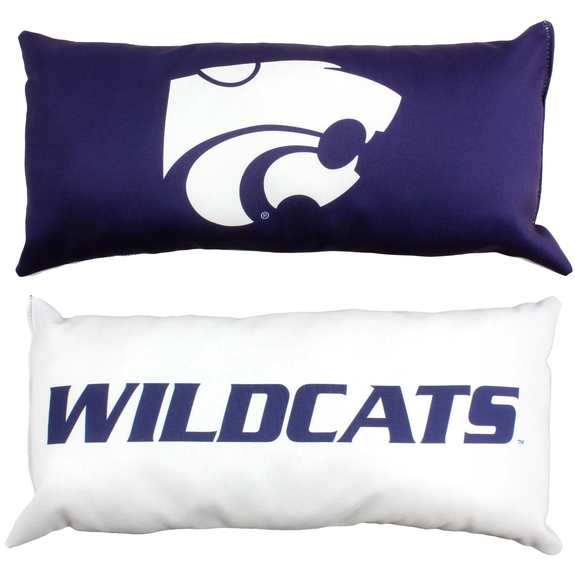 Kansas State Wildcats 2 Sided Bolster Travel Pillow, 16" x 8", Made in the USA