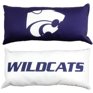 Kansas State Wildcats 2 Sided Bolster Travel Pillow, 16" x 8", Made in the USA
