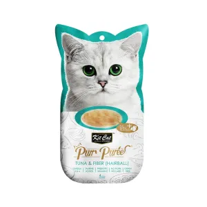 Kit Cat® Purr Purées® Tuna & Fiber (Hairball) Cat Treat 4 x 15gm