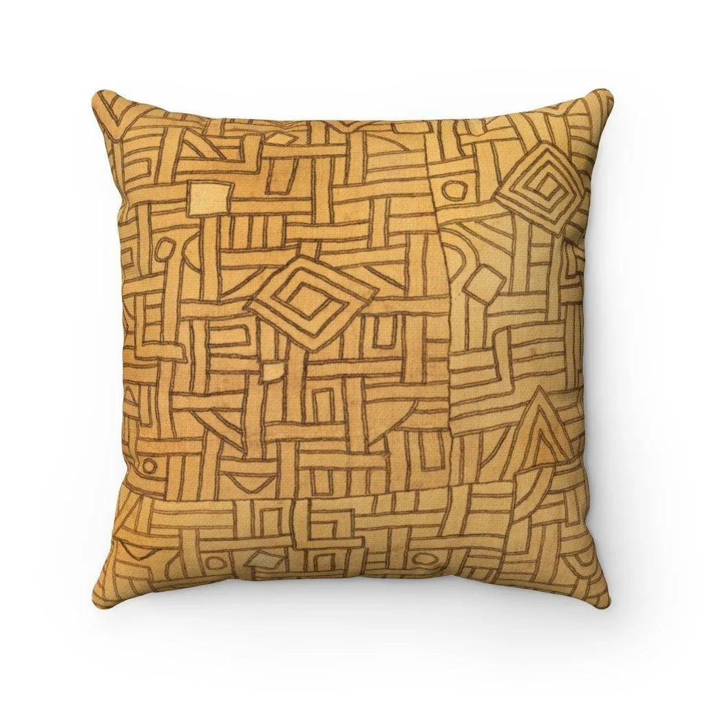 Kuba Cloth African Tribal Ethnic Kilim pillow, Kente Cloth, Afrocentric Mudcloth African Textile Ethnic Throw Pillow