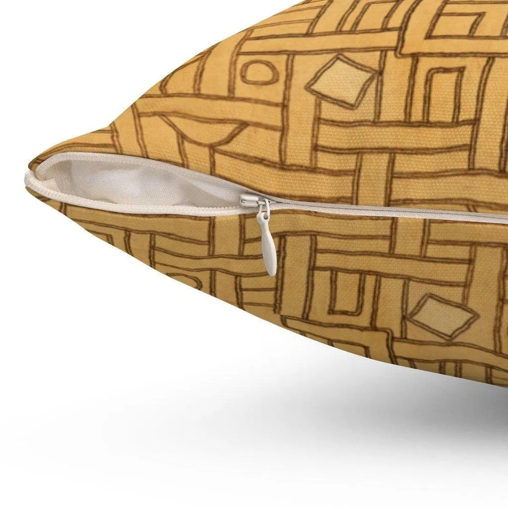 Kuba Cloth African Tribal Ethnic Kilim pillow, Kente Cloth, Afrocentric Mudcloth African Textile Ethnic Throw Pillow