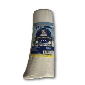 Lennox White Beef Bone Filled with Peanut Butter Large