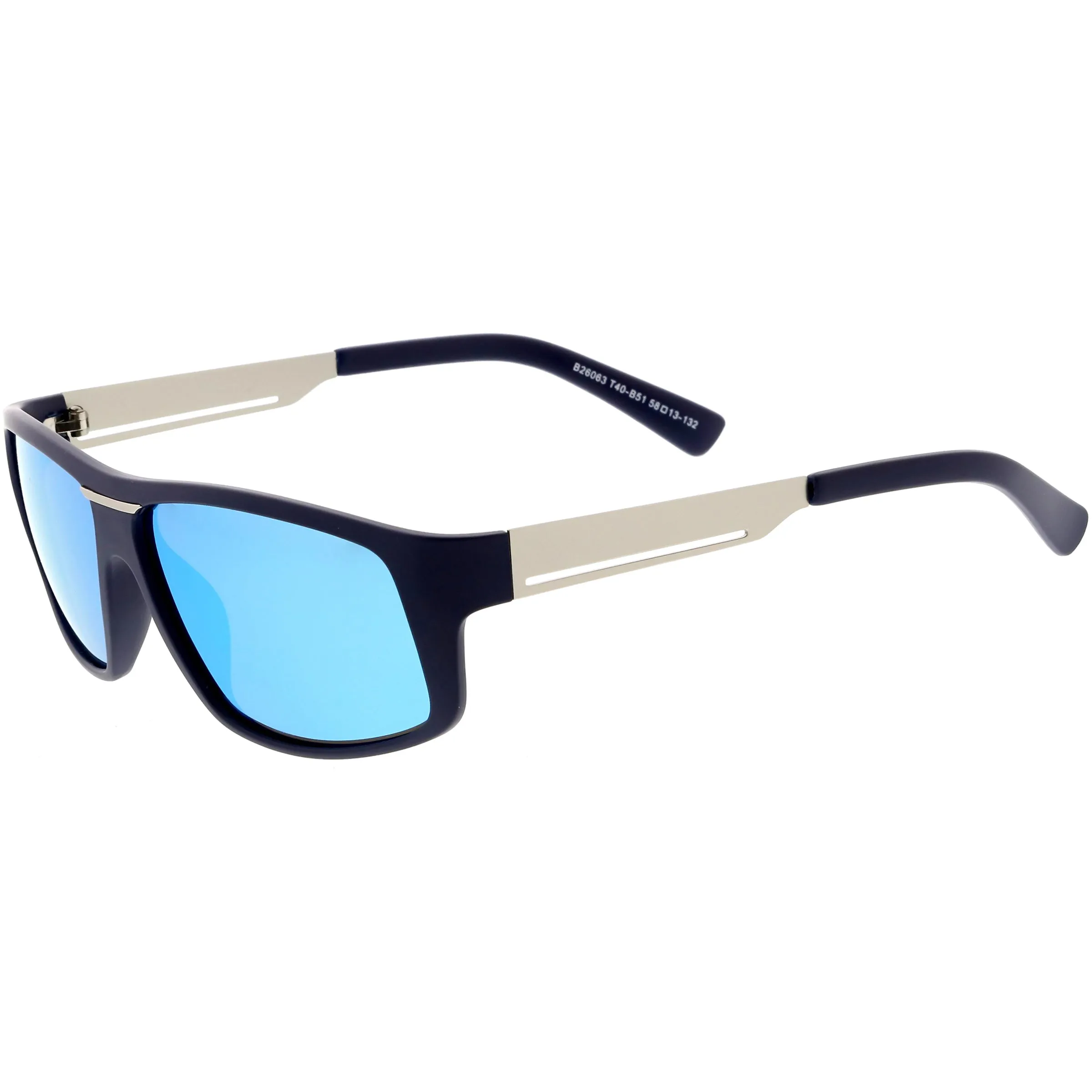 Lifestyle Flat Metal Arms  Polarized Lens Rectangle Sunglasses C892