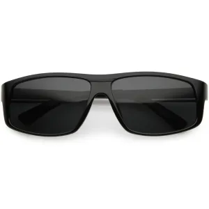 Lifestyle Flat Metal Arms  Polarized Lens Rectangle Sunglasses C892