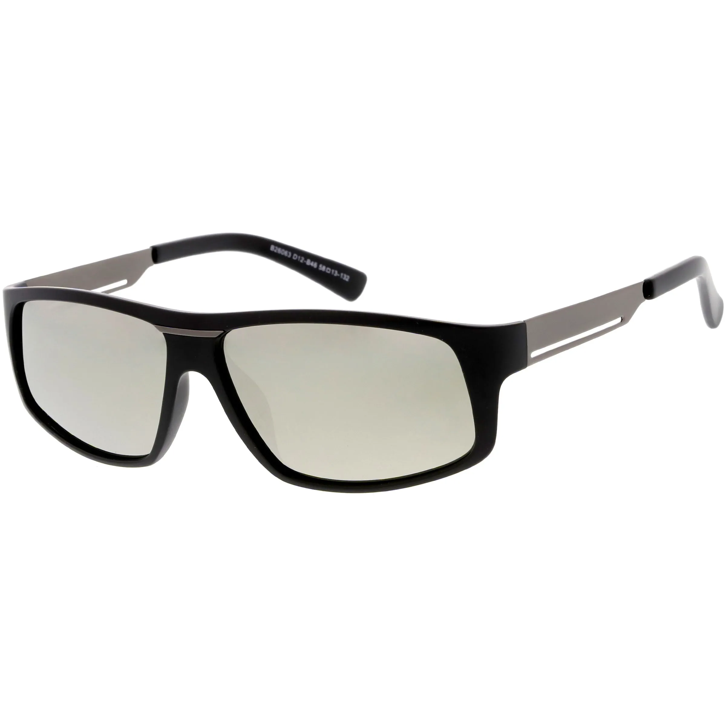 Lifestyle Flat Metal Arms  Polarized Lens Rectangle Sunglasses C892
