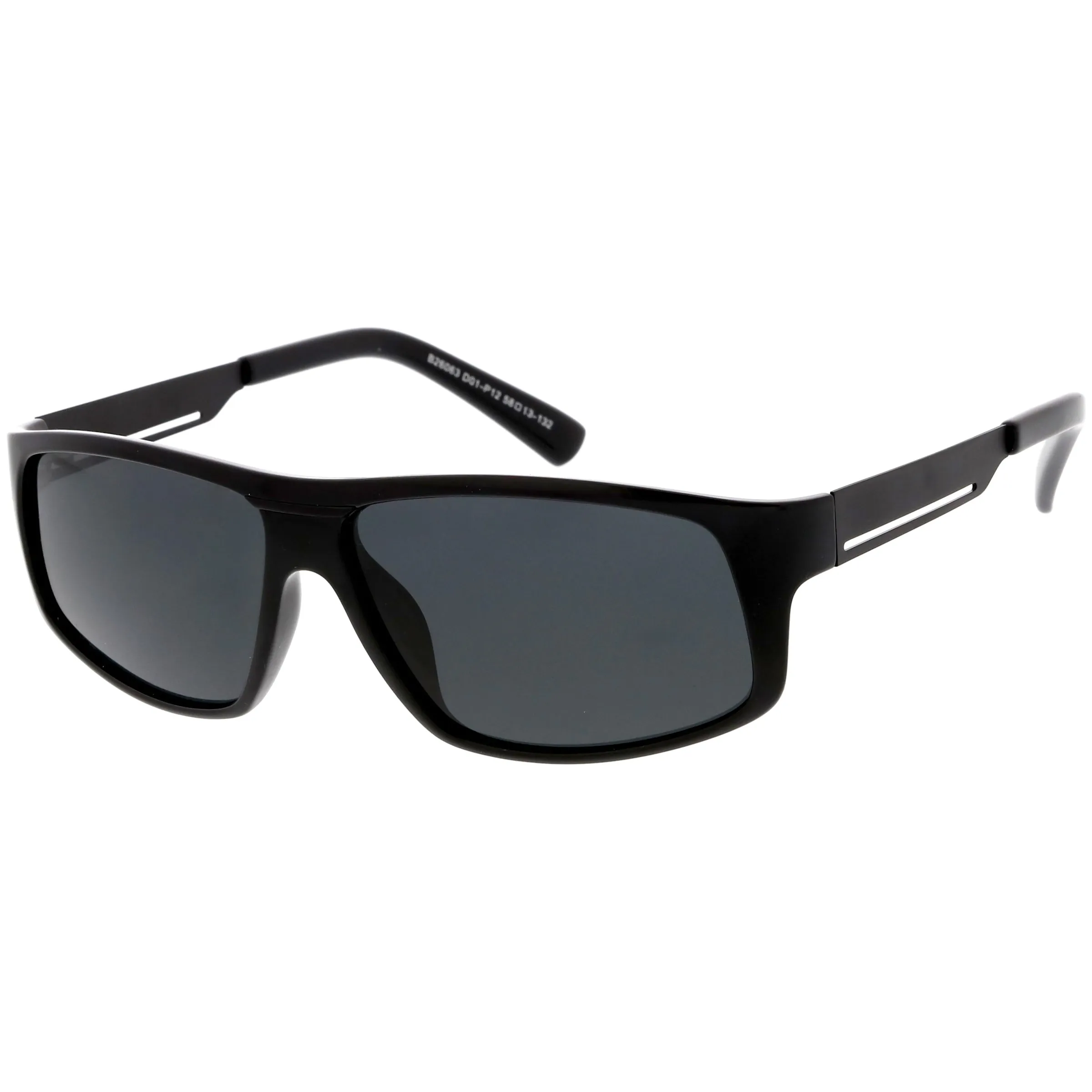 Lifestyle Flat Metal Arms  Polarized Lens Rectangle Sunglasses C892