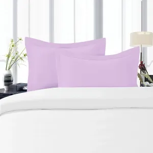Lilac Pillow Shams Solid Comfy Sateen