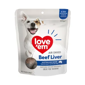 Love'em Dog Air Dried Beef Liver 200g