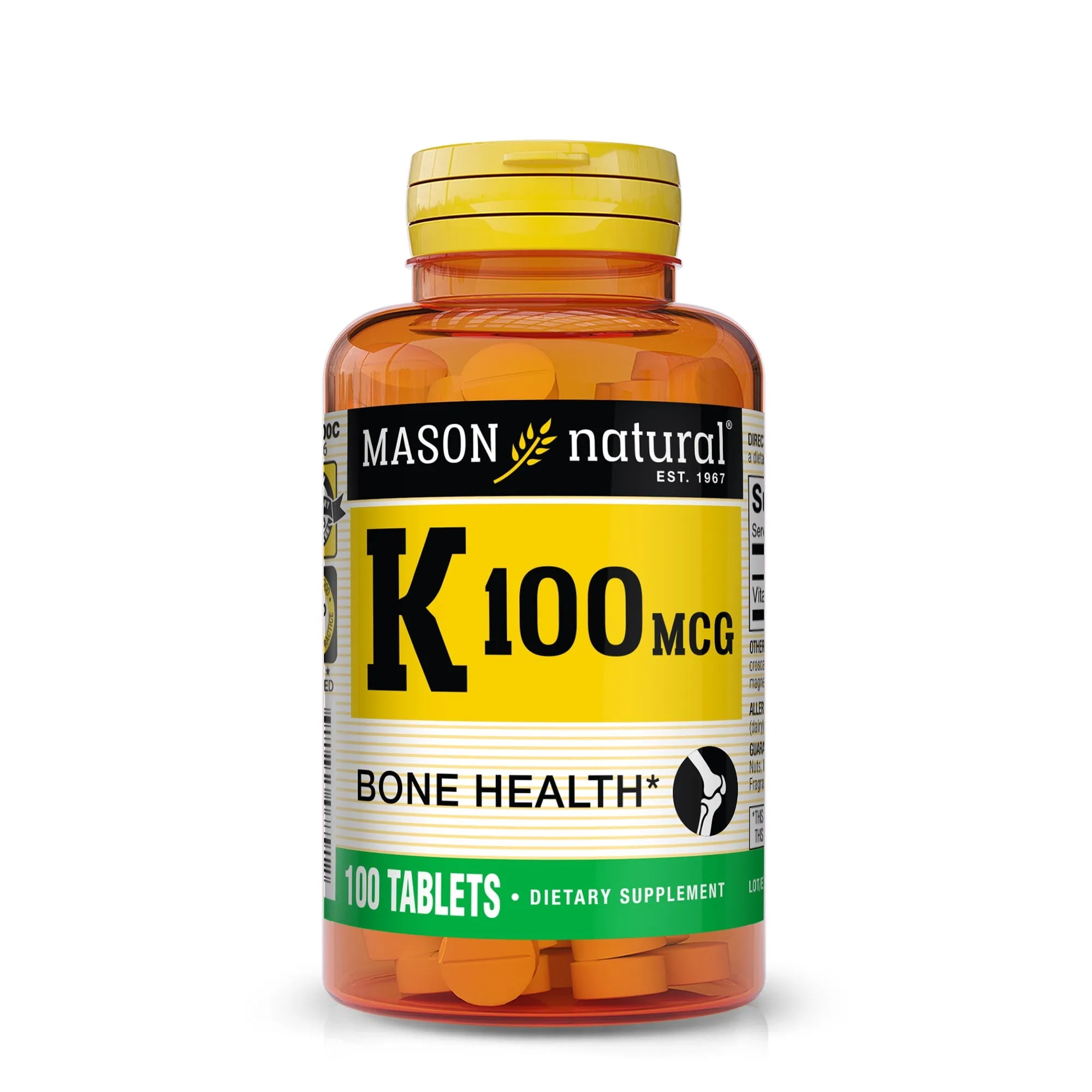 Mason Vitamin K 100mcg Tablets 100ct