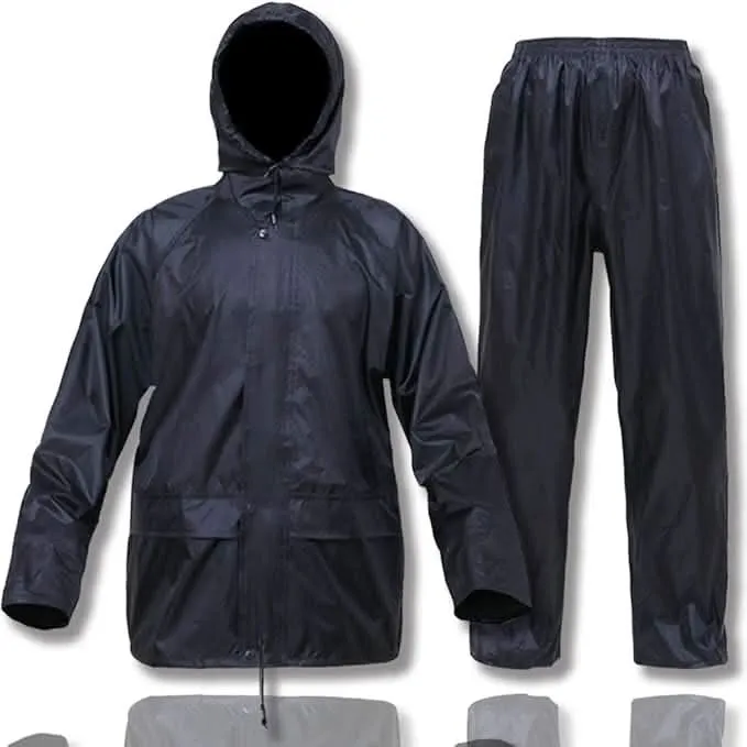 Multispace Black Rain Suit Jacket and Pants (Unisex)