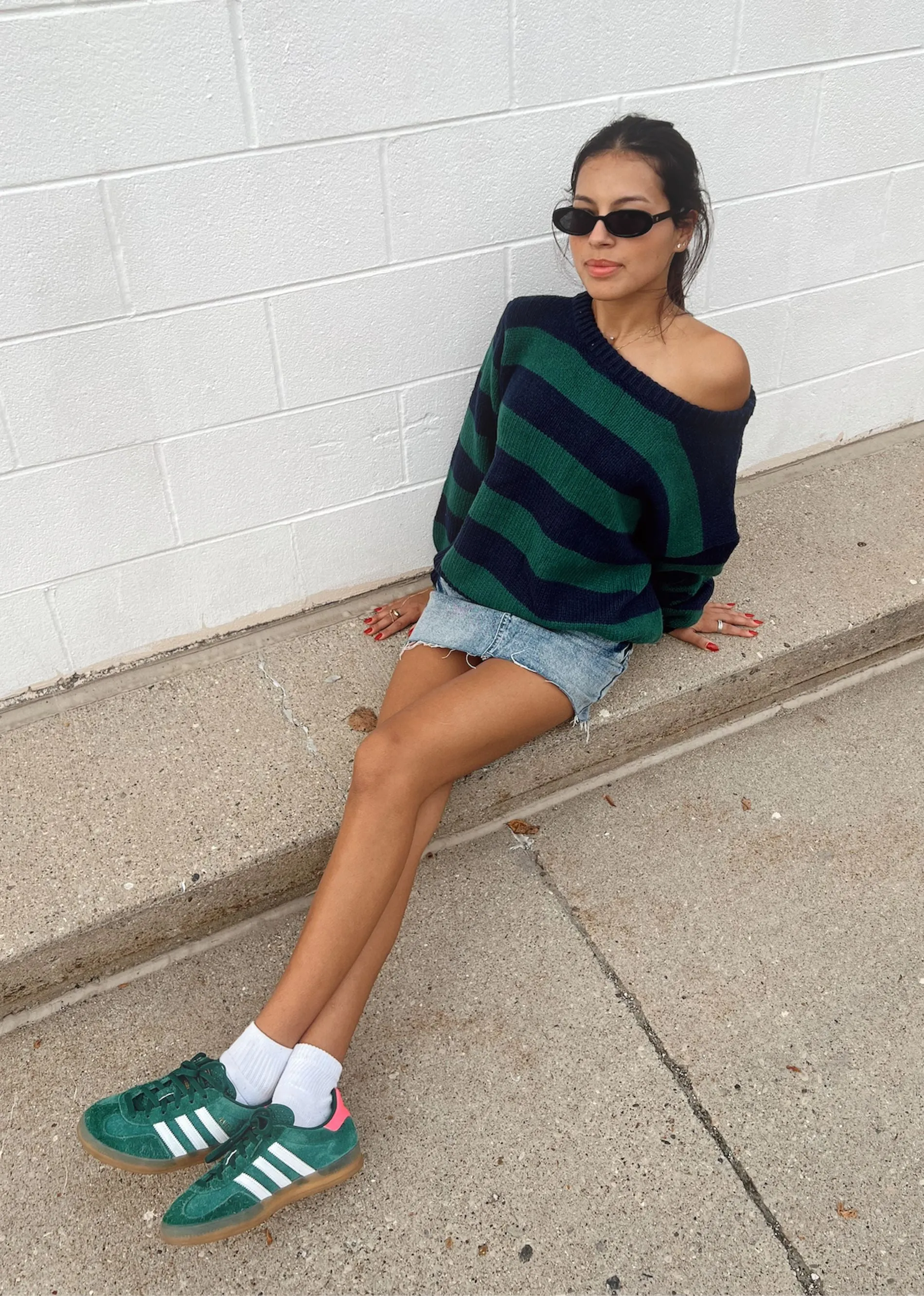 My Favorite Striped Sweater ★ Navy & Green
