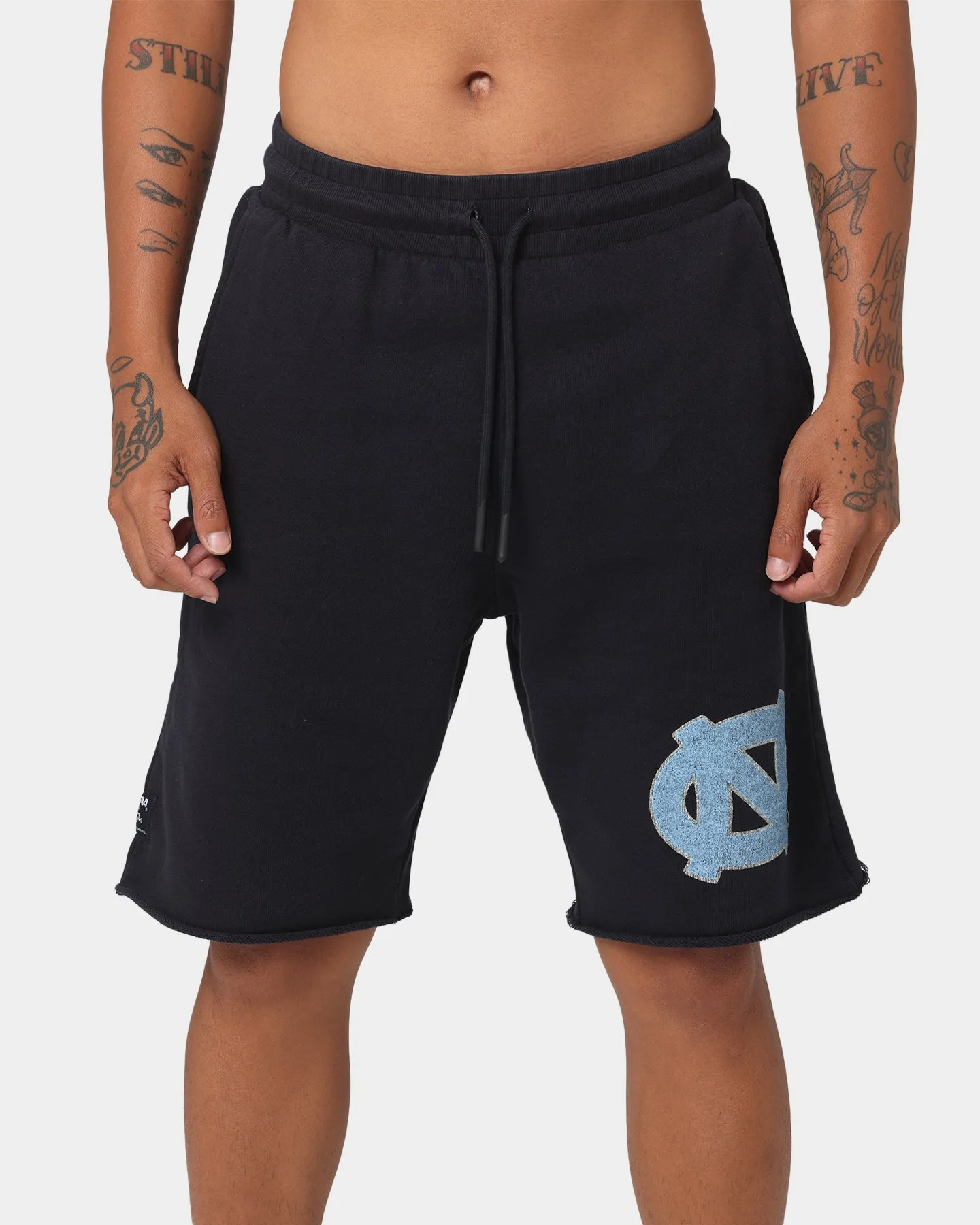 National Collegiate Athletic Association UNC Raw Edge Sweat Shorts Faded Black
