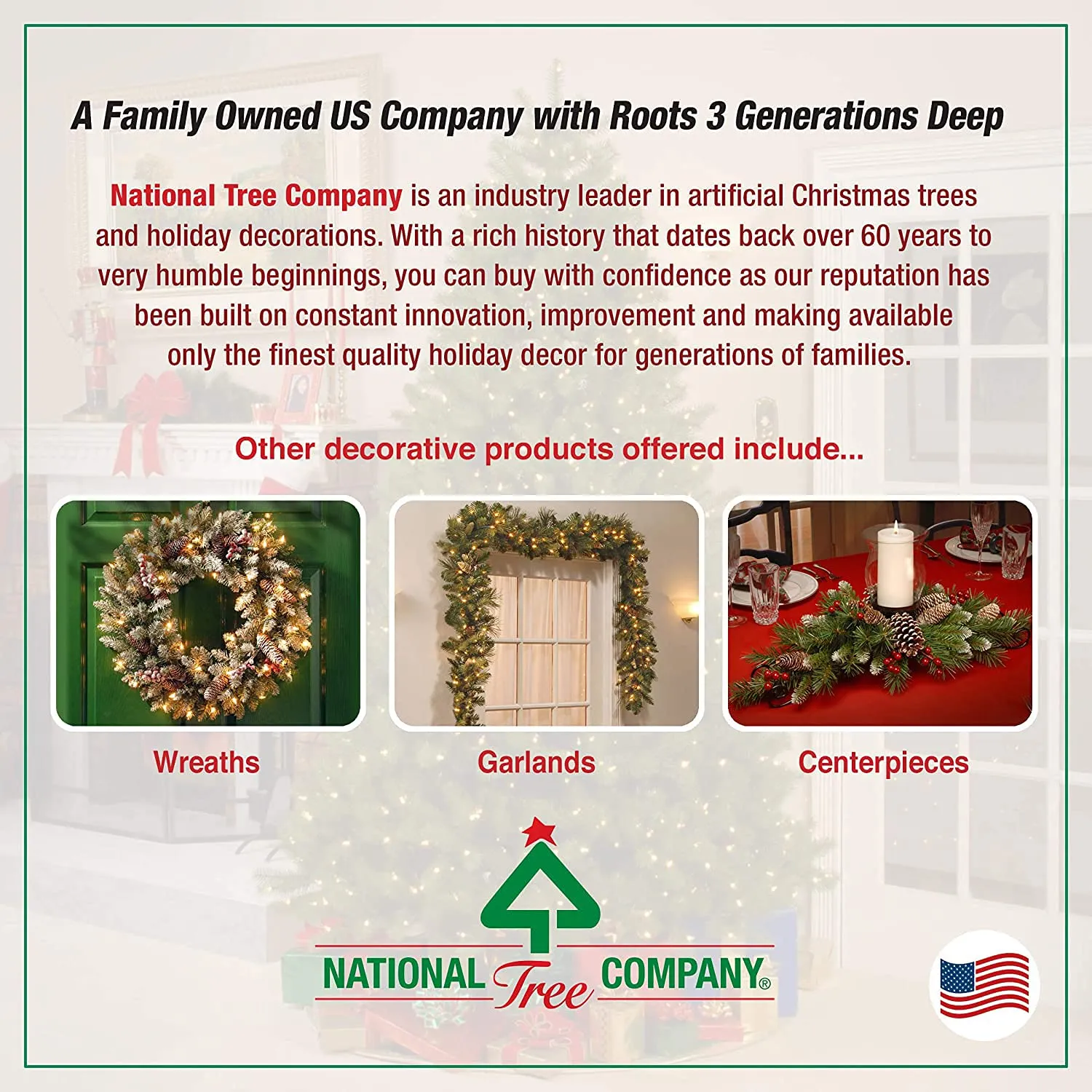 National Tree Company Pre-Lit Artificial Full Christmas Tree, Blue, North Valley Spruce, White Lights, Includes Stand, 7.5 Feet