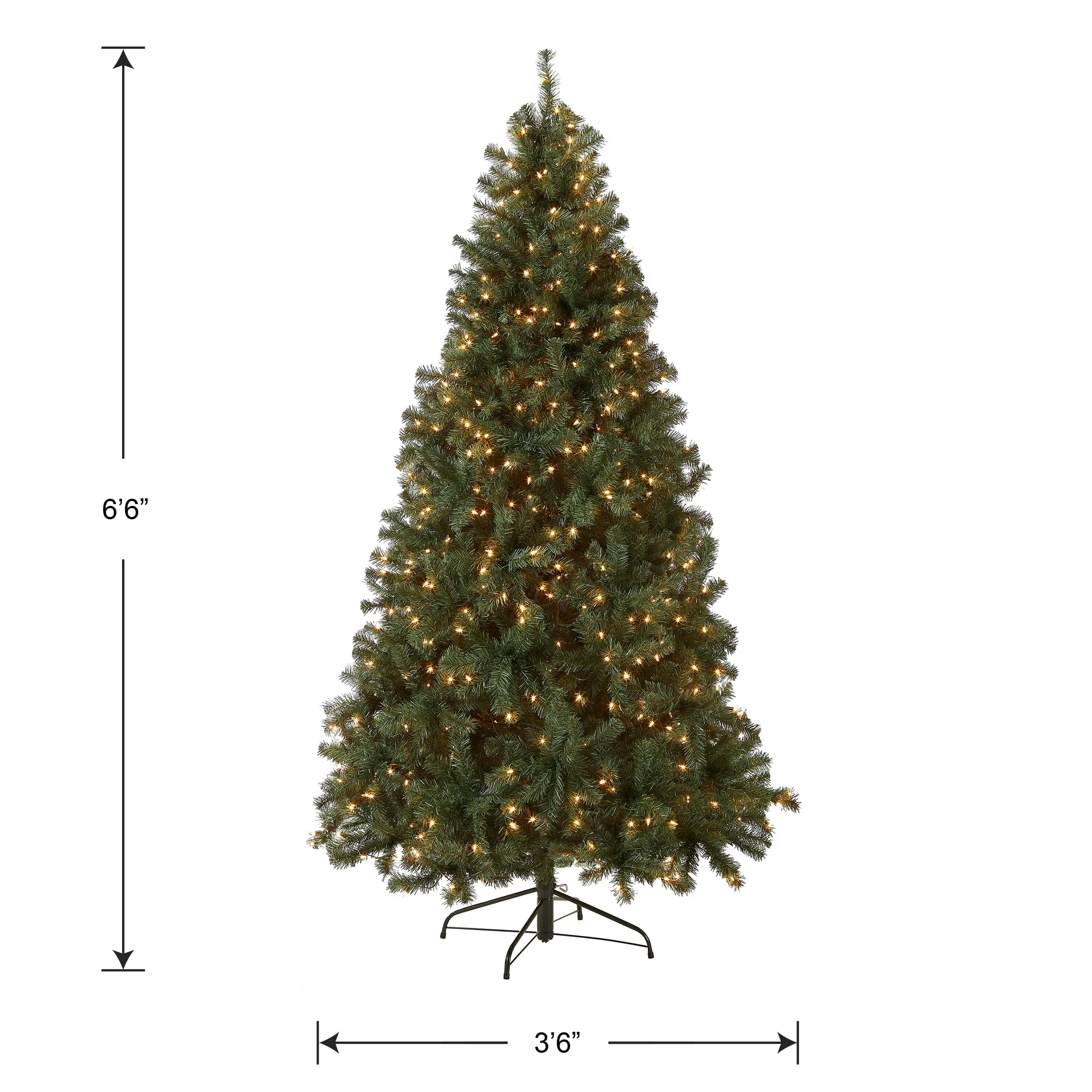 National Tree Company Pre-Lit Artificial Full Christmas Tree, Blue, North Valley Spruce, White Lights, Includes Stand, 7.5 Feet
