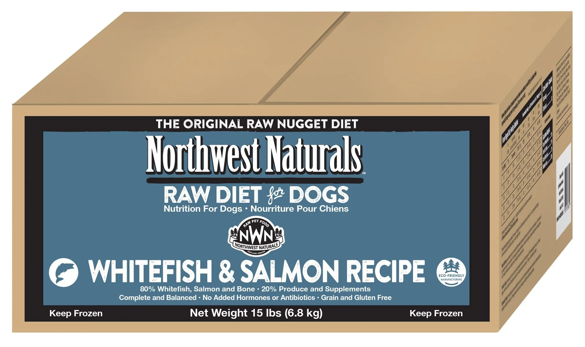 Northwest Naturals Whitefish and Salmon Recipe, Frozen Dog Food