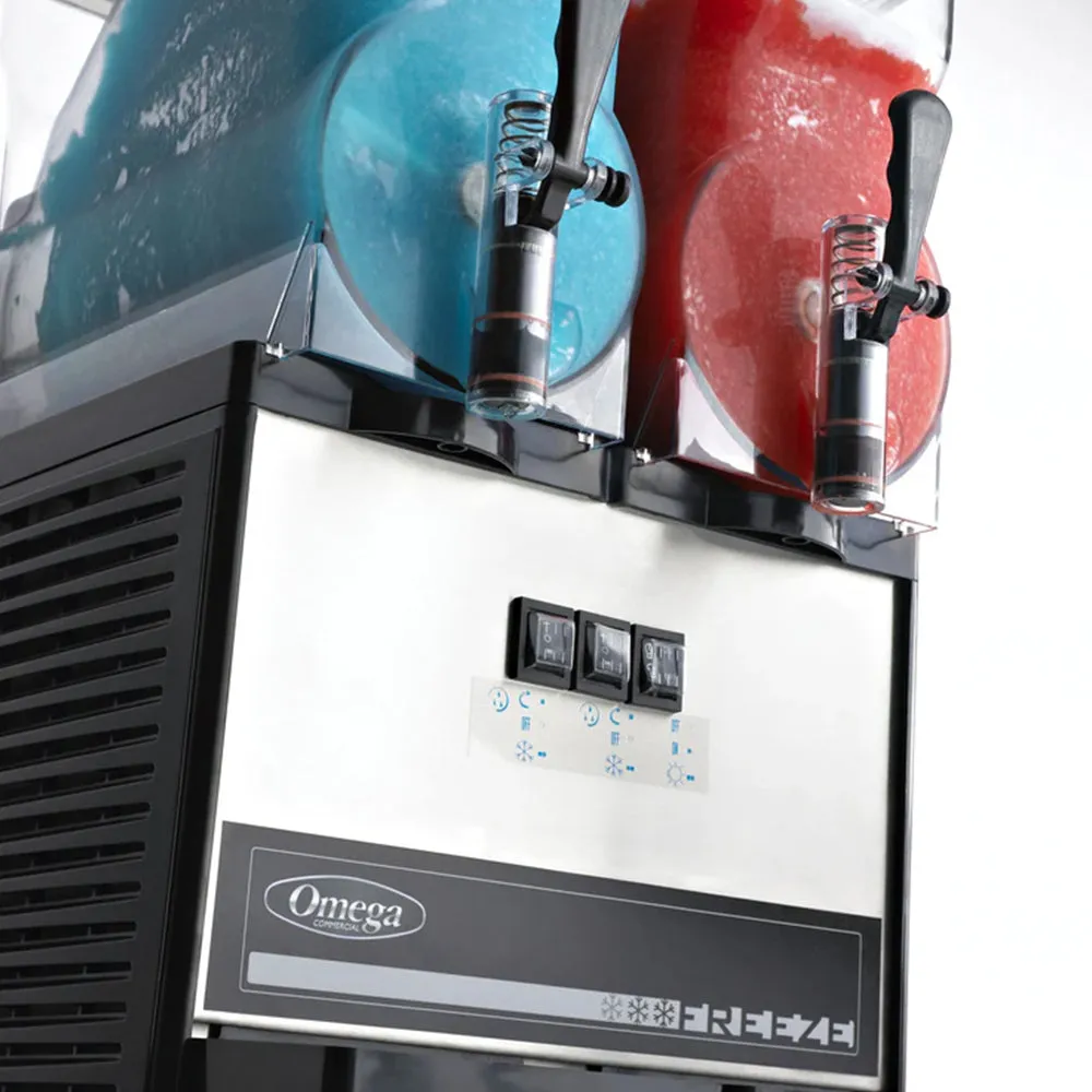 Omega OFS20 Double 3-Gallon Bowl Commercial Granita Machine, 710W