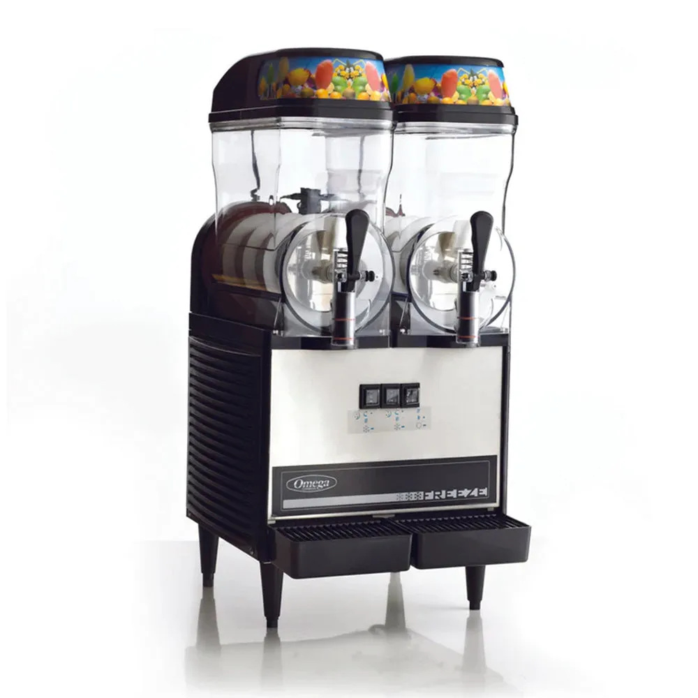 Omega OFS20 Double 3-Gallon Bowl Commercial Granita Machine, 710W