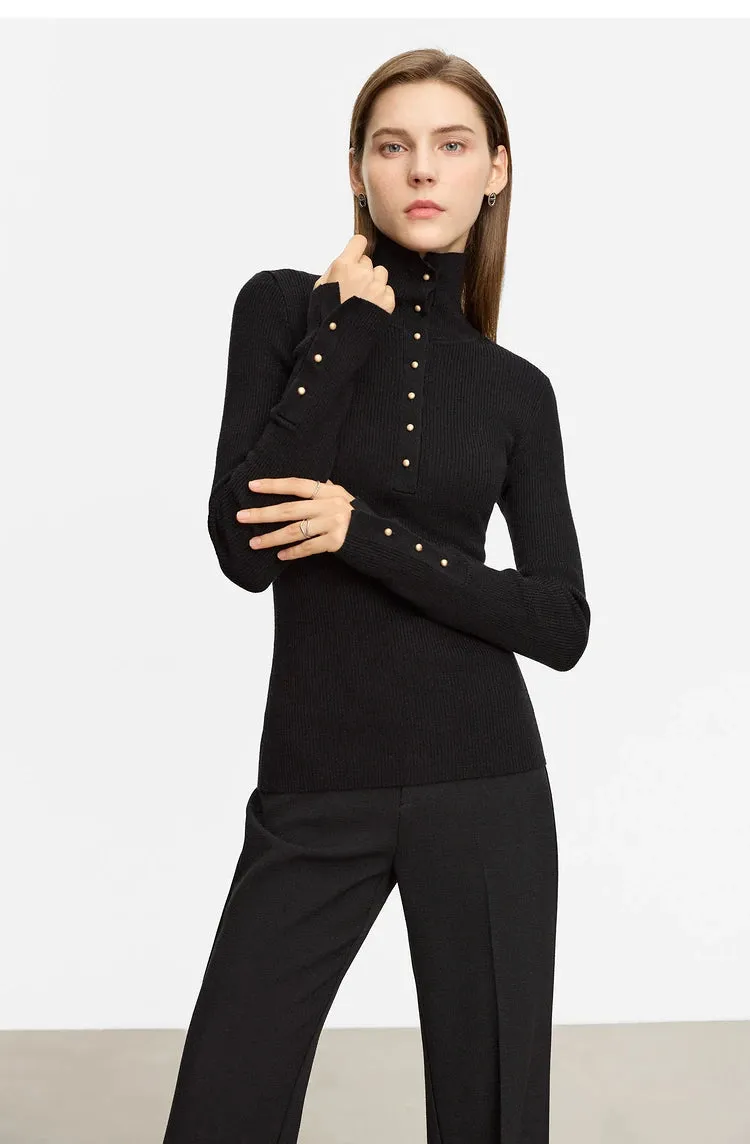 Open Sleeve Women's Turtleneck Sweaters