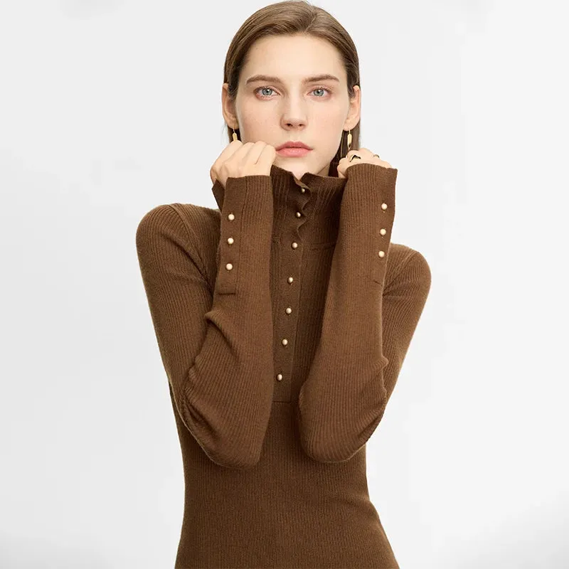 Open Sleeve Women's Turtleneck Sweaters