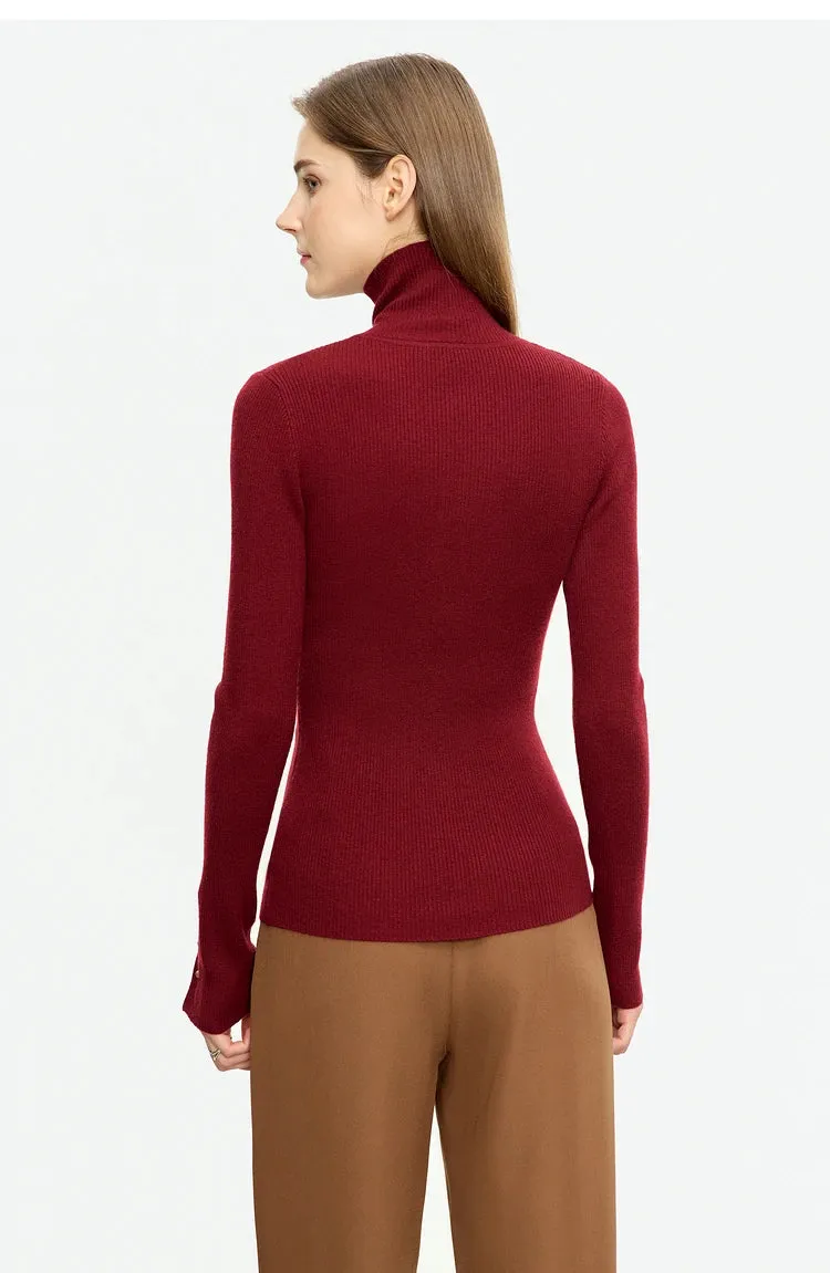 Open Sleeve Women's Turtleneck Sweaters