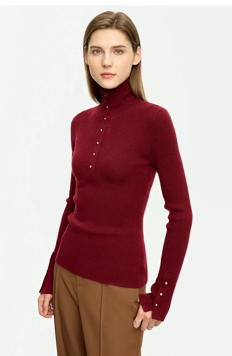 Open Sleeve Women's Turtleneck Sweaters