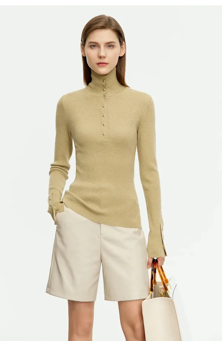 Open Sleeve Women's Turtleneck Sweaters