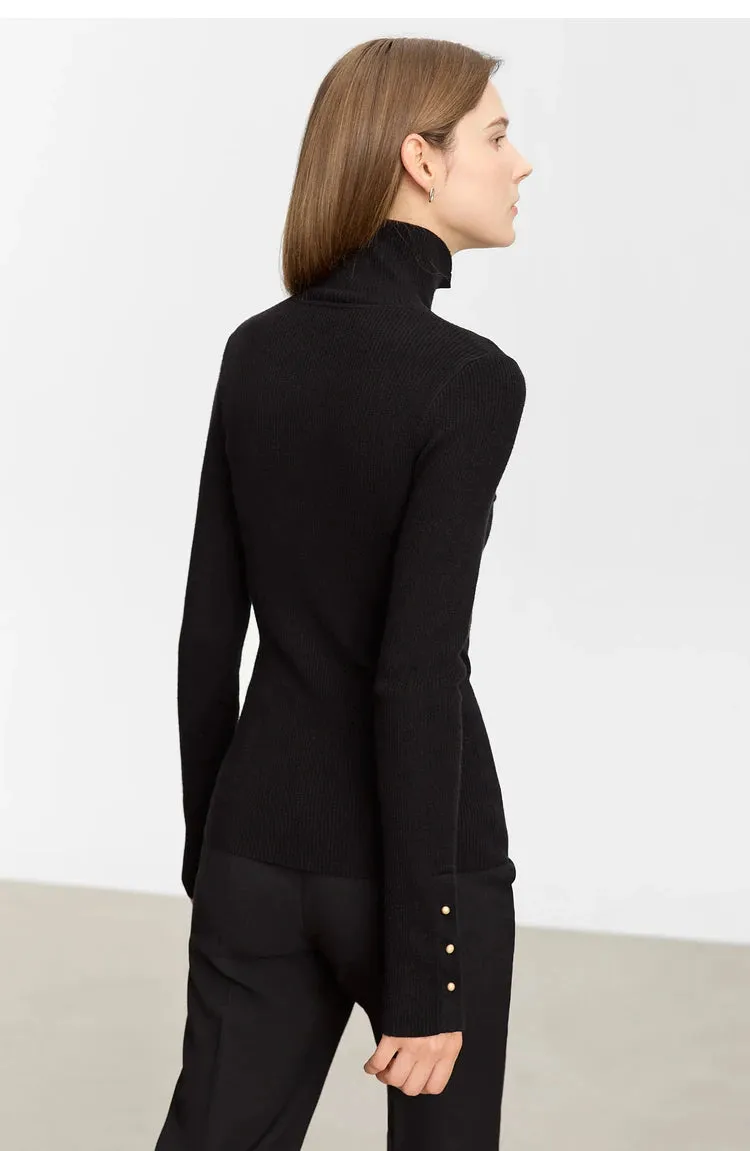 Open Sleeve Women's Turtleneck Sweaters