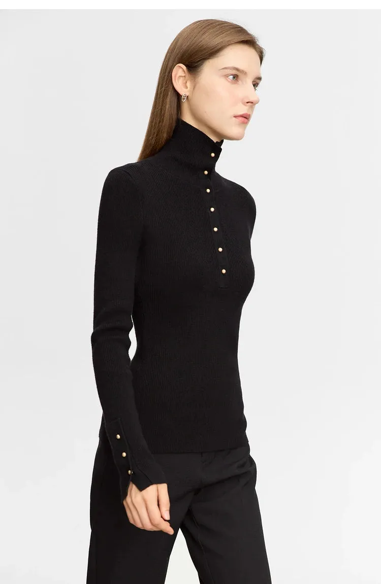 Open Sleeve Women's Turtleneck Sweaters