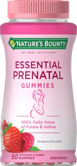 Optimal Solutions Essential Prenatal Gummies, 50 ct