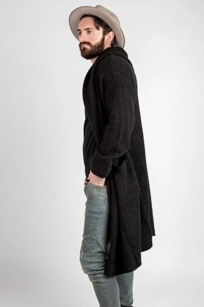 Oversized Two Pocket Cardigan - Black