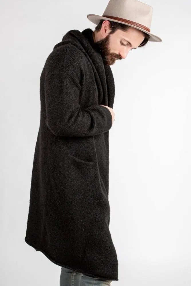 Oversized Two Pocket Cardigan - Black