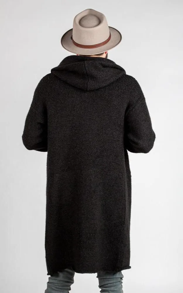 Oversized Two Pocket Cardigan - Black