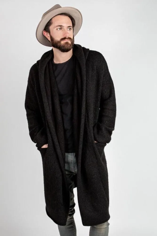 Oversized Two Pocket Cardigan - Black