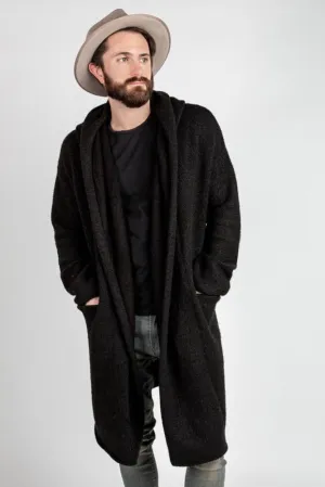 Oversized Two Pocket Cardigan - Black