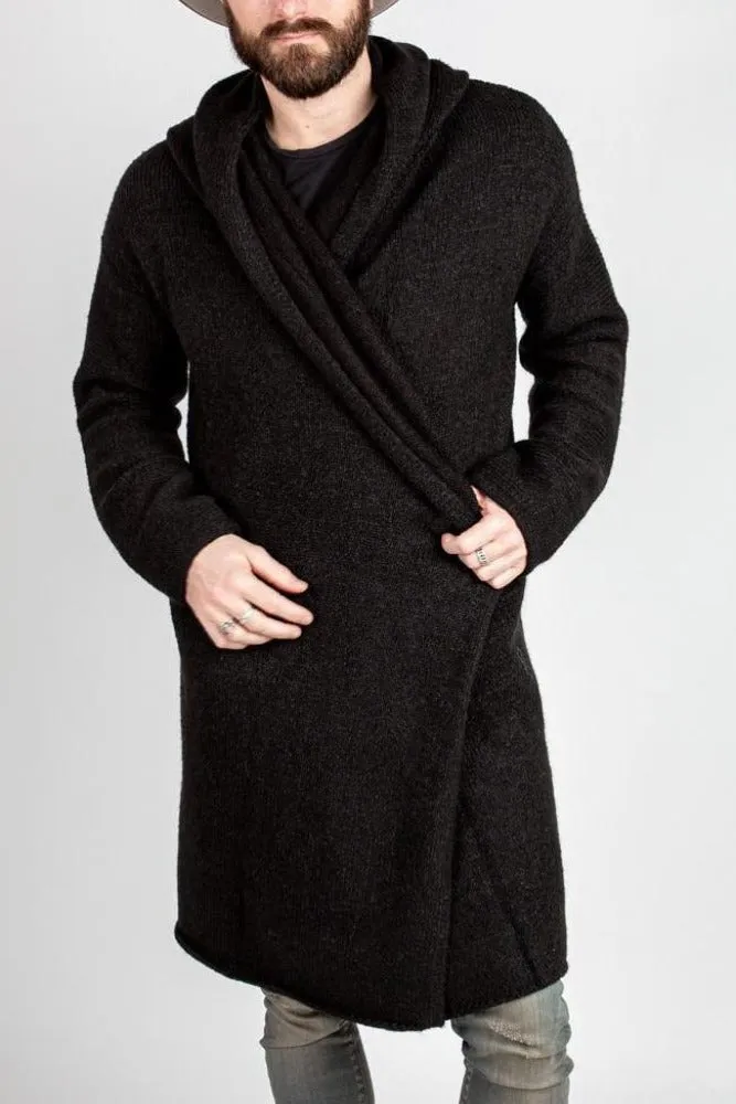 Oversized Two Pocket Cardigan - Black