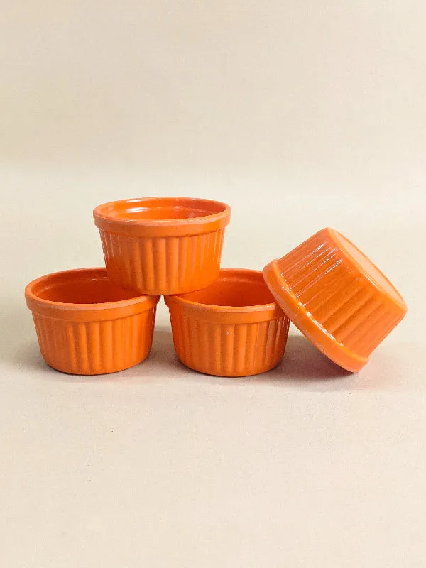 Pack Of 4 Melamine Small Dip Bowls Orange MB27