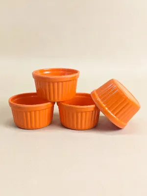 Pack Of 4 Melamine Small Dip Bowls Orange MB27