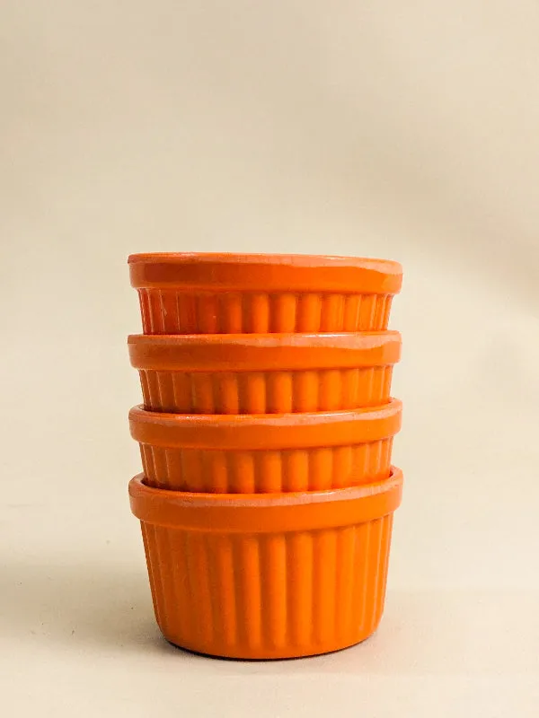 Pack Of 4 Melamine Small Dip Bowls Orange MB27