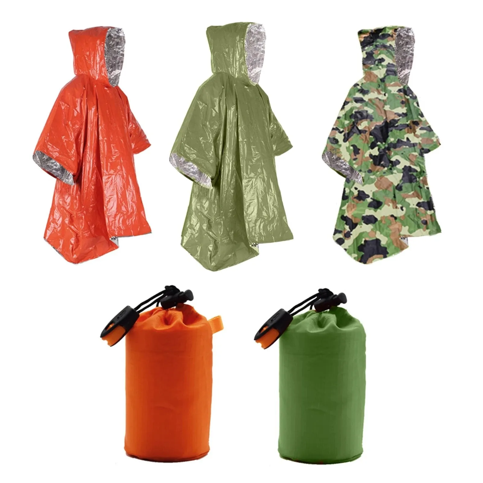 Portable Raincoat Military Waterproof Rain Coat Survival Poncho Outdoor Camping Tent