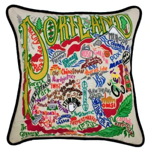 Portland Hand-Embroidered Pillow